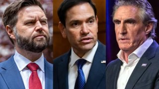 Vance, Rubio y Burgum, los tres principales candidatos para ser compañero de fórmula de Donald Trump.