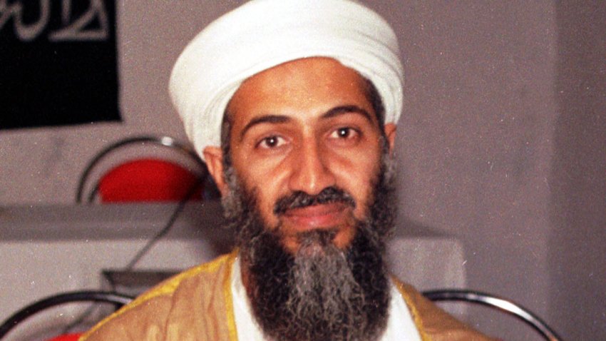 AFGHANISTAN – UNDATED FILE PHOTO:  Saudi dissident and suspected terrorist leader Osama bin Laden is seen in this undated file photo taken somewhere in Afghanistan.  U.S. Secretary of State Colin Powell told the Senate Budget Committee February 11, 2003 that he had read a transcript from bin Laden or someone believed to be him, speaking about his partnership with Iraq from an Al Jazeera tape. The Arab satellite station aired a statement allegedly from Osama bin Laden.  (Photo by Getty Images)