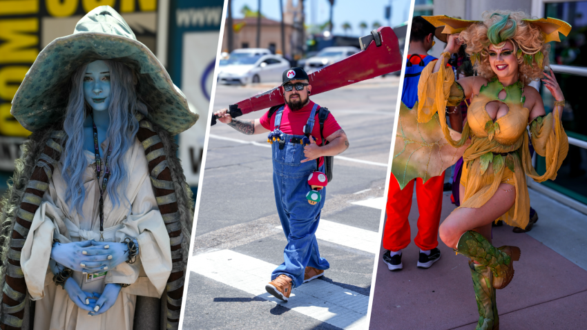 San Diego Comic-con cosplayers 2024. (NBC 7 San Diego/Elroy Spatcher)