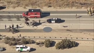 The scene in Otay Mesa after a deadly crash on Oct. 22, 2024.