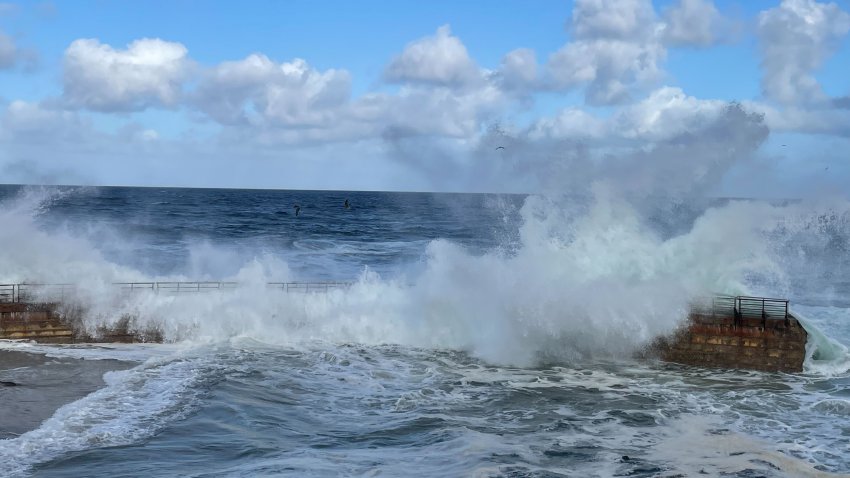 King tides on Nov. 15, 2024 in La Jolla Cove.