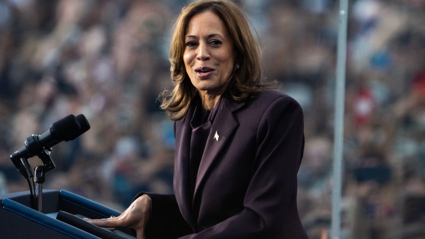 UNITED STATES – NOVEMBER 6: Vice President Kamala Harris speaks to supporters at Howard University after conceding the presidential race to Donald Trump on Wednesday, November 6, 2024. (Tom Williams/CQ-Roll Call, Inc via Getty Images)