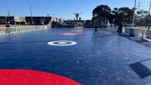 A soccer mini-pitch at Harborside Park in Chula Vista.