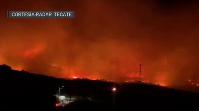 Tres incendios se propagaron en diferentes partes del municipio de Tecate.