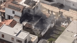A home damaged in a fire on Coronado on Feb. 21, 2025.