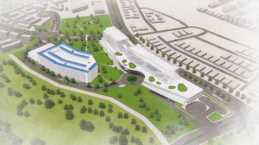 An artist rendering of the new medical center campus being planned by Scripps Health in San Marcos.