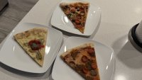 Food items from Flippin' Pizza purchased by NBC 7 on the Too Good to Go app.