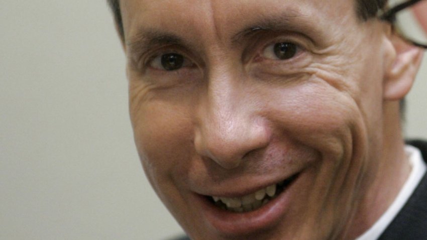 ST. GEORGE, UT – SEPTEMBER 18:  Warren Jeffs (L) smiles while talking to his defense attorney Richard Wright during Warren Jeffs’ trial September 18, 2007 in St. George, Utah. Jeffs, former head of the polygamist Fundamentalist Church of Jesus Christ of Latter Day Saints, is charged with coercing the marriage and rape of a 14-year-old church-follower to her 19-year-old cousin in 2001.  (Photo by Steve Marcus-Pool/Getty Images)