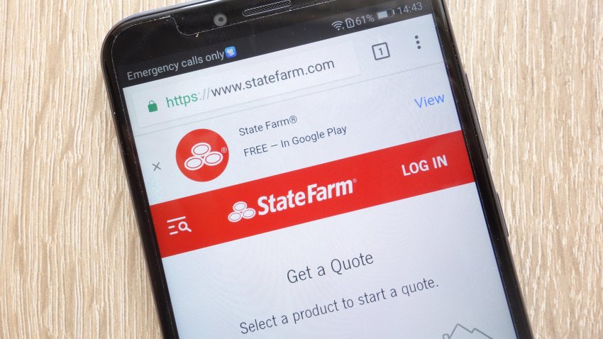 KONSKIE, POLAND – AUGUST 04, 2018: State Farm Insurance Cos. website displayed on a modern smartphone