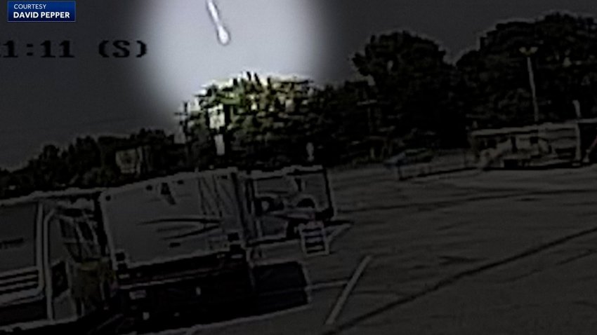 FIreball streaks across sky