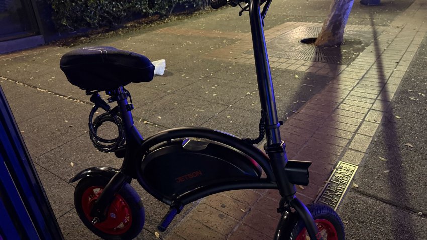 A 60-year-old woman was seriously injured after crashing on an e-bike in San Diego's East Village on Feb. 26, 2026. (San Diego Police Department)