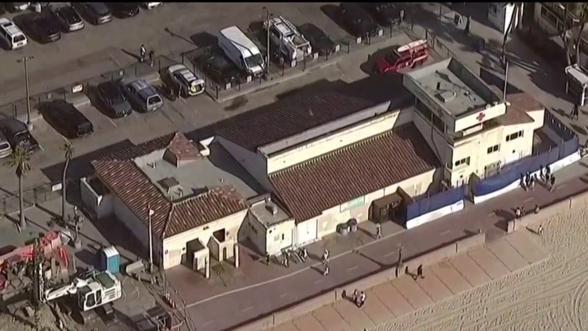 The Mission Beach Lifeguard Tower remains open while a temporary lifeguard station is being built.