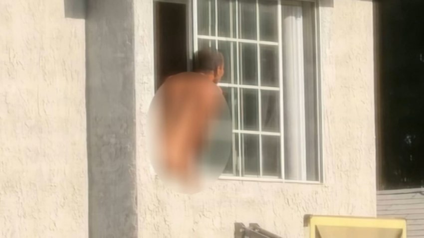 Residents in Reseda say they're frustrated and concerned about a neighbor who spends time nude at his window.
