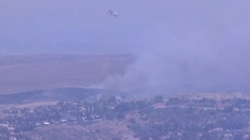 Image showing smoke from a fire burning in Camp Pendleton on June 10, 2026.