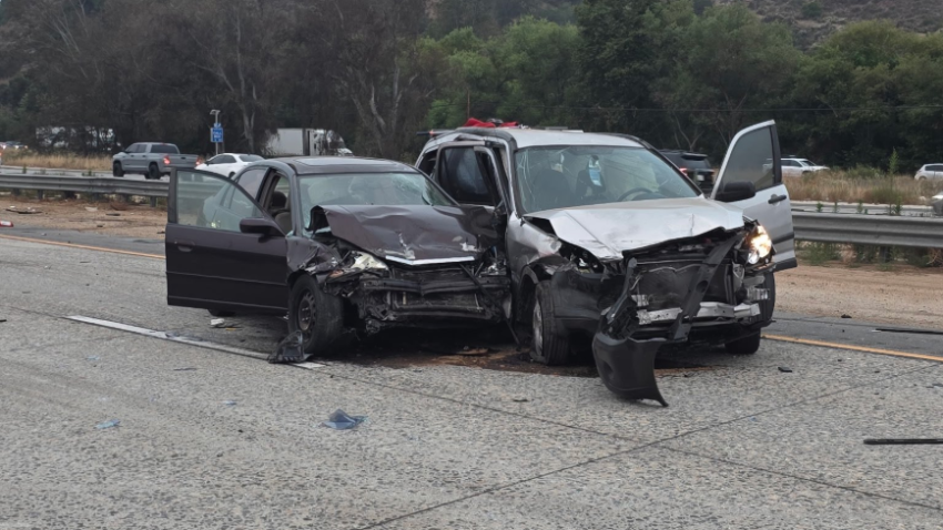 CHP shared an image of a deadly crash on northbound I-15 near SR-76 on Thursday June 11, 2026.