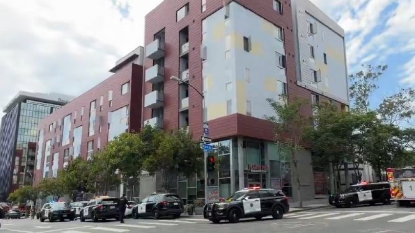San Diego police and SWAT units respond to a man who barricaded himself inside a downtown San Diego apartment on June 23, 2026. (San Diego Fire-Rescue Department)