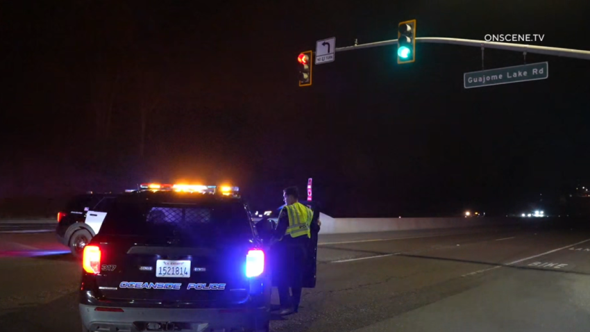 Oceanside police at the scene of a hit-and-run on Aug. 2, 2026.