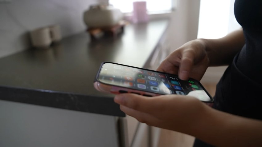 Smart phone used inside a home.